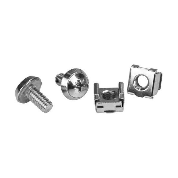 サーバーラック金具/ケージナット･ネジ/M6/100セット/シルバー/IT AV ネットワーク機器 ラック用