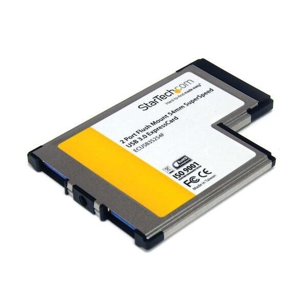 USB増設ExpressCardカード/2x USB-A/5Gbps/UASP/フラッシュマウント設計
