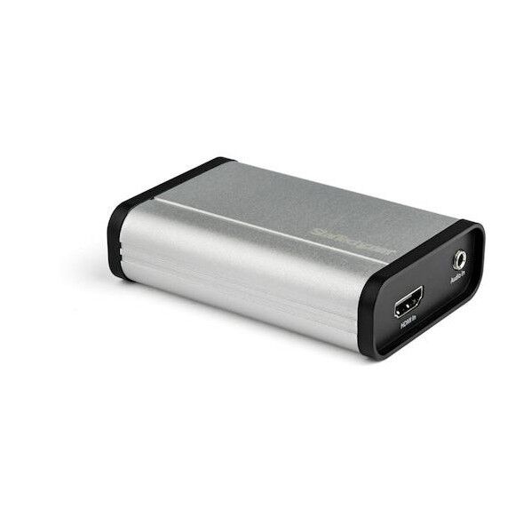 ビデオキャプチャーユニット/USB3.0/Type-A+C/HDMI/1080p60 シルバー&ブラック 長さ92mm×幅60mm×高さ23mm UVCHDCAP 1個