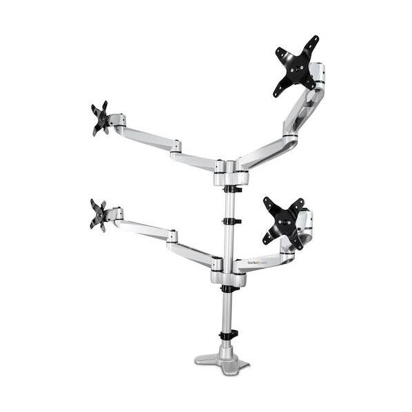モニターアーム/上下左右4画面/最大30インチ/耐荷重11.2kg(各液晶)/多関節/PC ディスプレイアーム