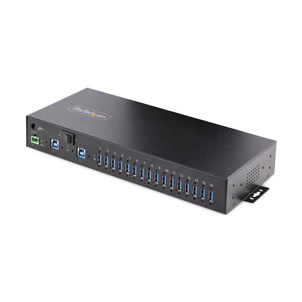 USBハブ/USB 3.0接続/16ポート/産業用メタル筐体/ESDレベル4保護機能/DIN･壁面対応/PC2台切替