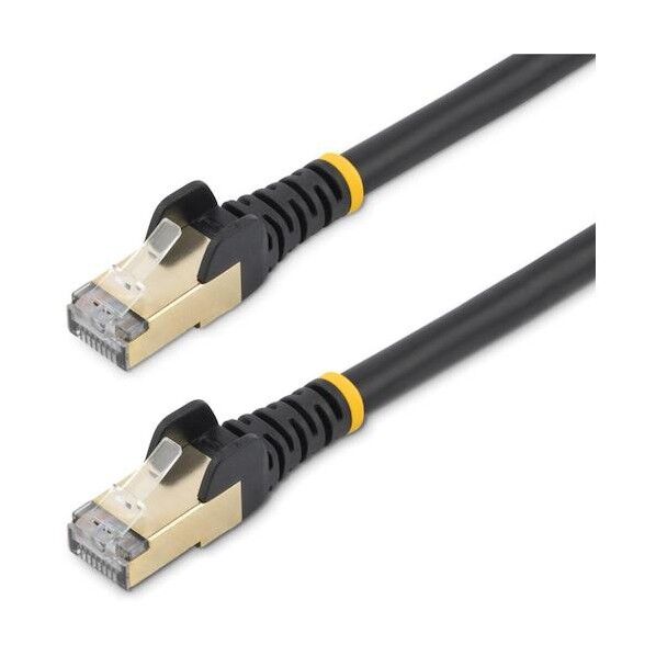 カテゴリ6a LANケーブル/10m/ブラック/RJ45コネクター/STPケーブル/10GbE対応/ツメ折れ防止機構付