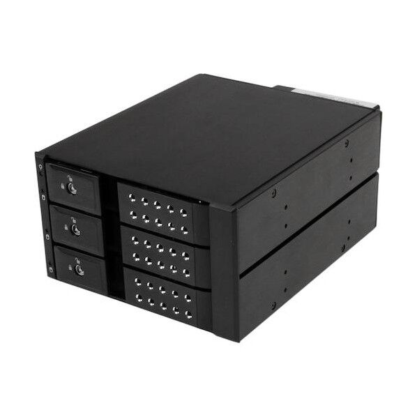 SATA SAS HDDリムーバブルケース/3ドライブ/2x 5.25インチベイ/アルミニウム製/モバイルラック