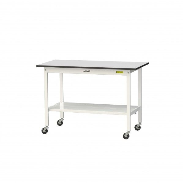 ワークテーブル 移動式 全面棚板付