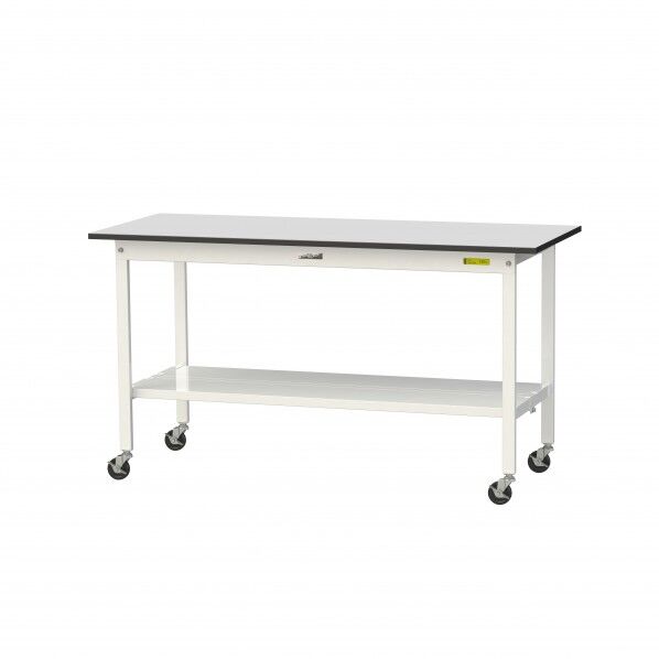 ワークテーブル 移動式 全面棚板付