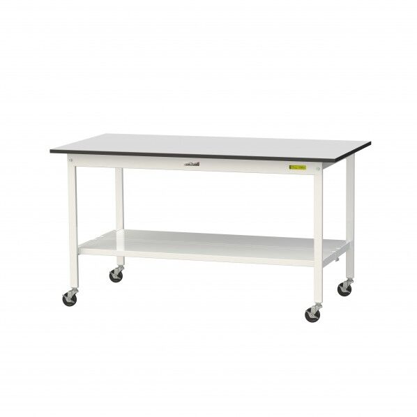 ワークテーブル 移動式 全面棚板付