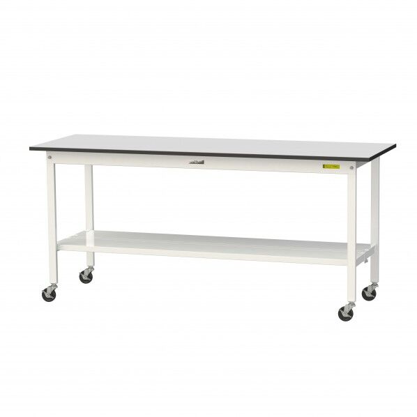 ワークテーブル 移動式 全面棚板付