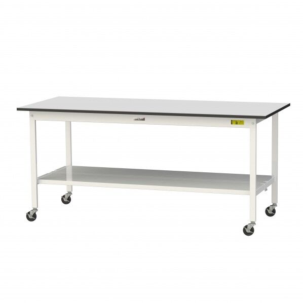 ワークテーブル 移動式 全面棚板付