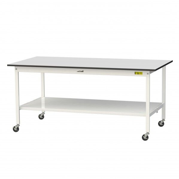 ワークテーブル 移動式 全面棚板付