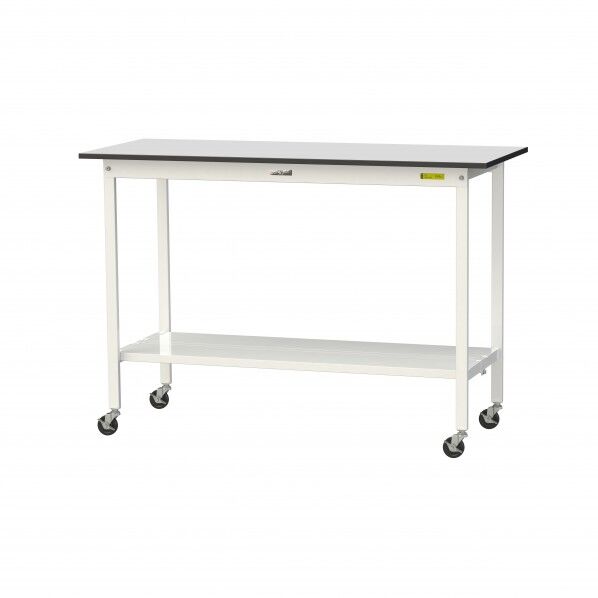 ワークテーブル 移動式 全面棚板付