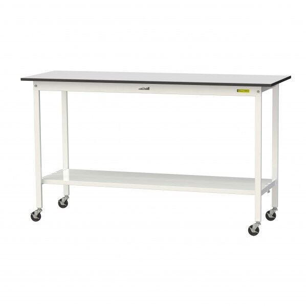 ワークテーブル 移動式 全面棚板付