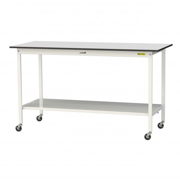 ワークテーブル 移動式 全面棚板付