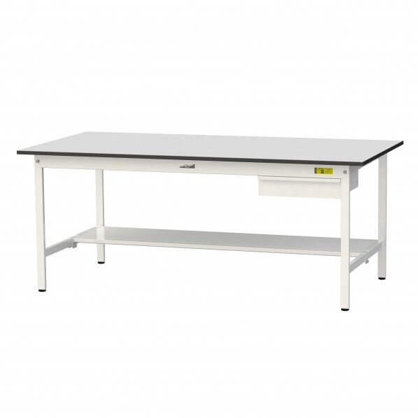 ワークテーブル 固定式 キャビネット付