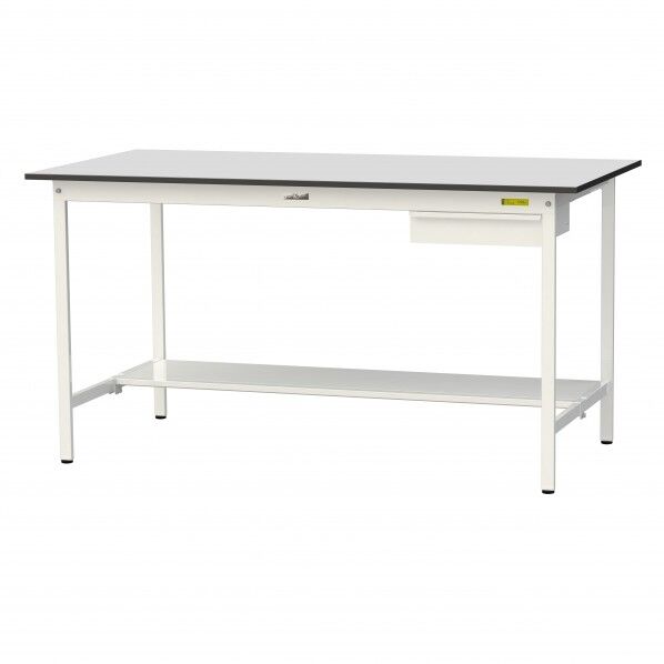 ワークテーブル 固定式 キャビネット付