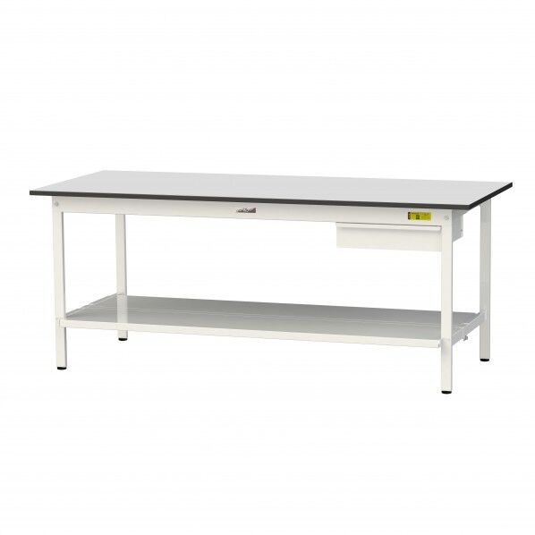 ワークテーブル 固定式 キャビネット付