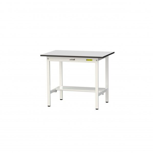 ワークテーブル 固定式 半面棚板付