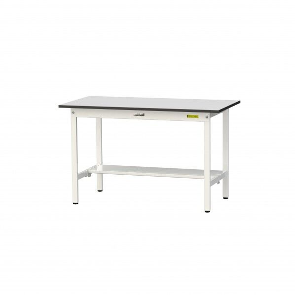 ワークテーブル 固定式 半面棚板付