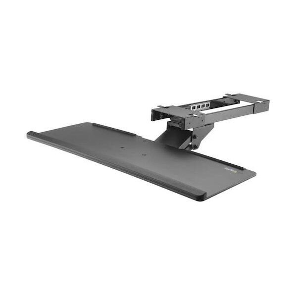 キーボードトレイ/スライド式/670x255mm/リストレスト/耐荷重2kg ブラック 長さ670mm×幅782mm×高さ215mm KBTRAYADJ   1個