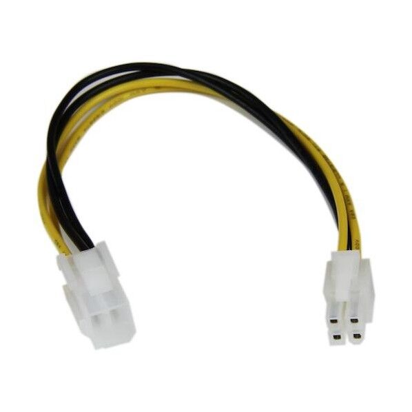 【法人専用品】PC電源ケーブル/ATX12V電源延長/4-4ピン/オス-メス 白 長さ20cm×幅9.6mm×高さ10mm ATXP4EXT 1本