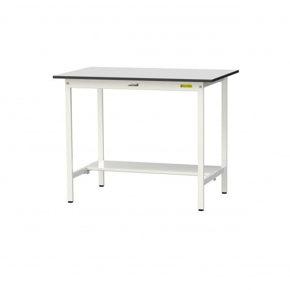 ワークテーブル 固定式 半面棚板付