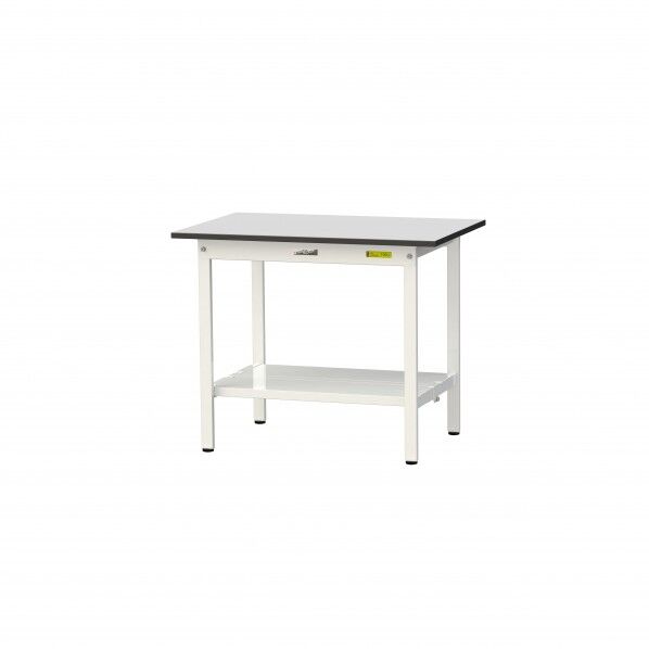 ワークテーブル 固定式 全面棚板付