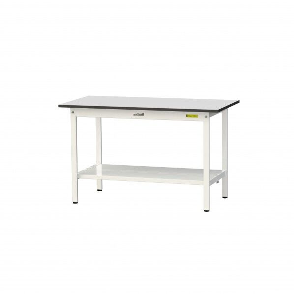 ワークテーブル 固定式 全面棚板付