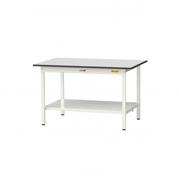 ワークテーブル 固定式 全面棚板付