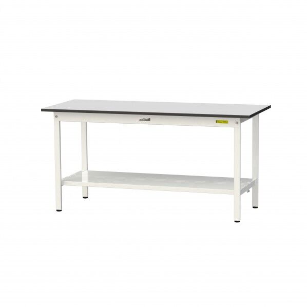 ワークテーブル 固定式 全面棚板付