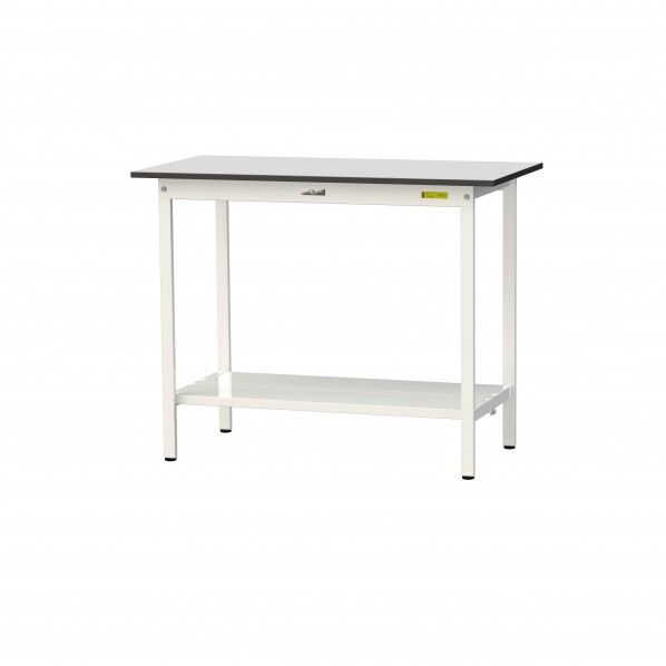 ワークテーブル 固定式 全面棚板付