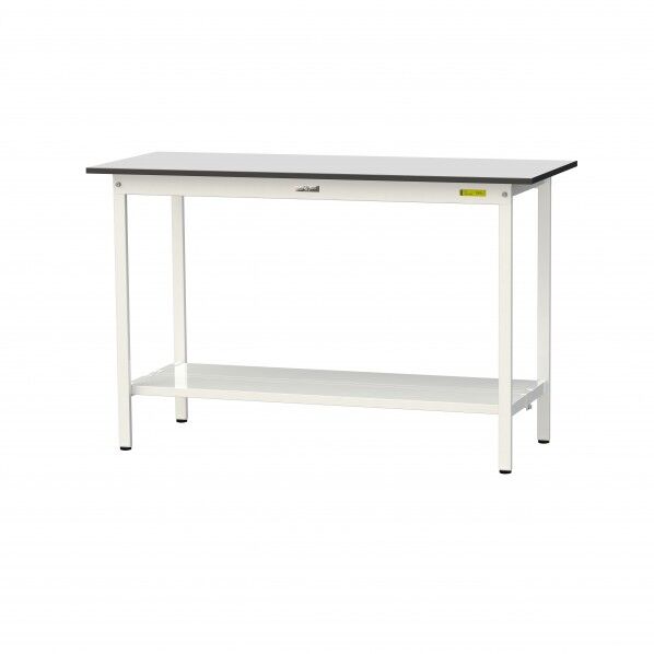 ワークテーブル 固定式 全面棚板付