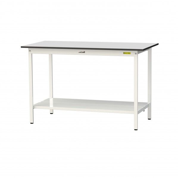 ワークテーブル 固定式 全面棚板付