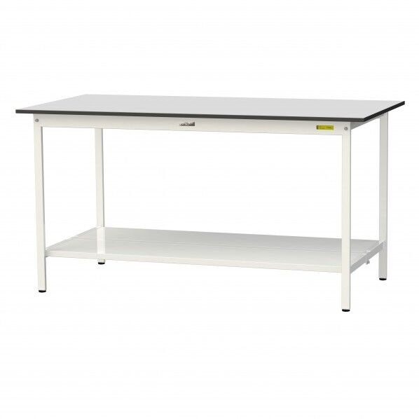 ワークテーブル 固定式 全面棚板付