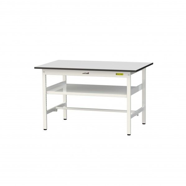 ワークテーブル 固定式 中間棚板付