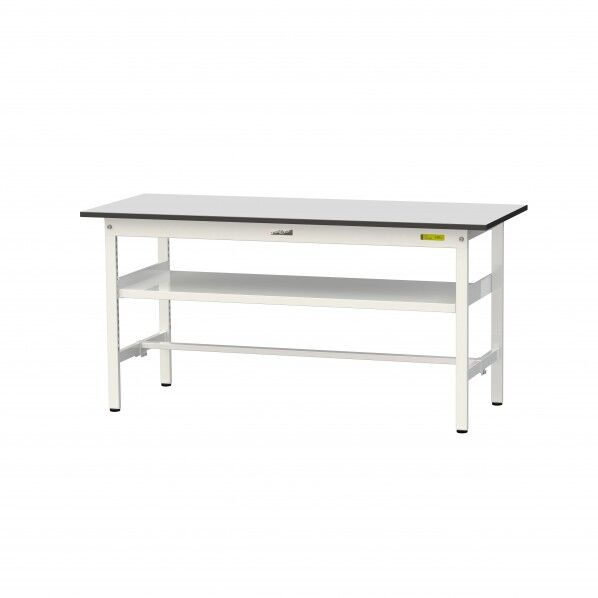 ワークテーブル 固定式 中間棚板付