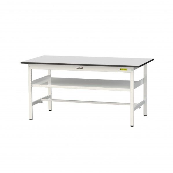 ワークテーブル 固定式 中間棚板付