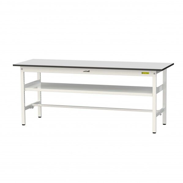 ワークテーブル 固定式 中間棚板付