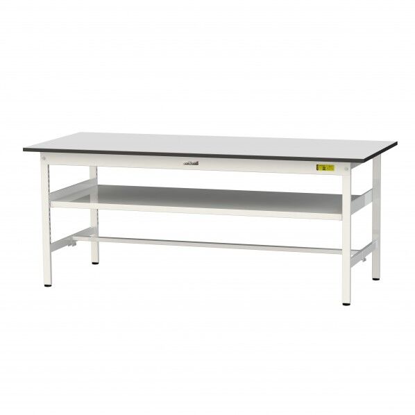 ワークテーブル 固定式 中間棚板付