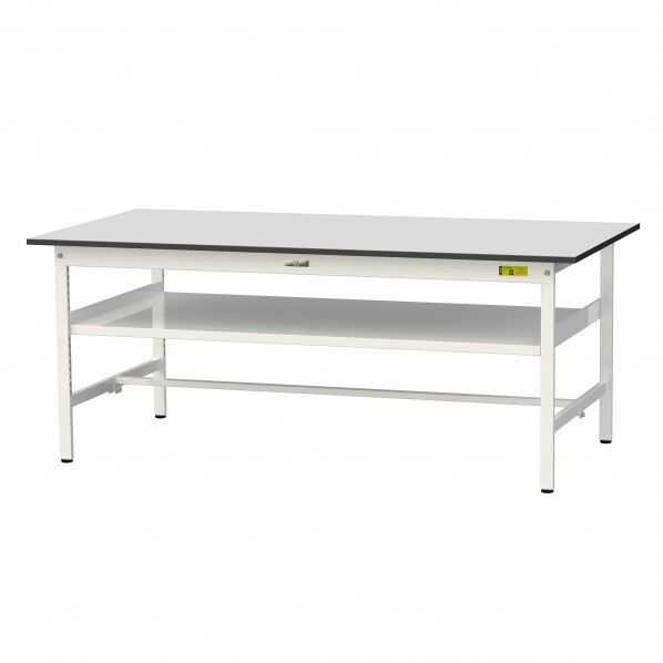 ワークテーブル 固定式 中間棚板付