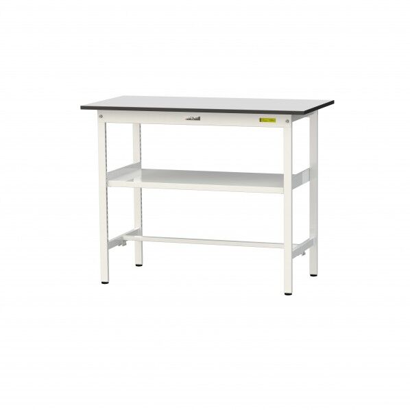 ワークテーブル 固定式 中間棚板付