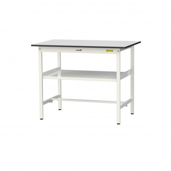 ワークテーブル 固定式 中間棚板付