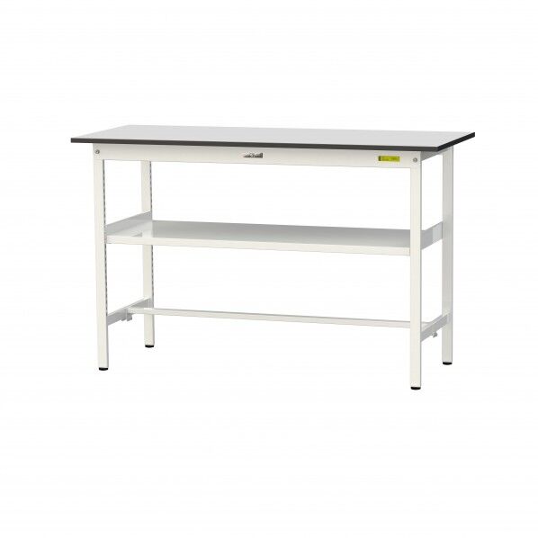 ワークテーブル 固定式 中間棚板付