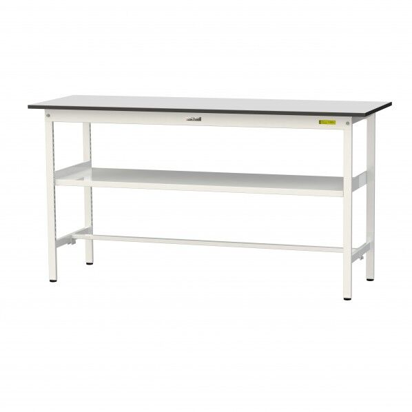 ワークテーブル 固定式 中間棚板付