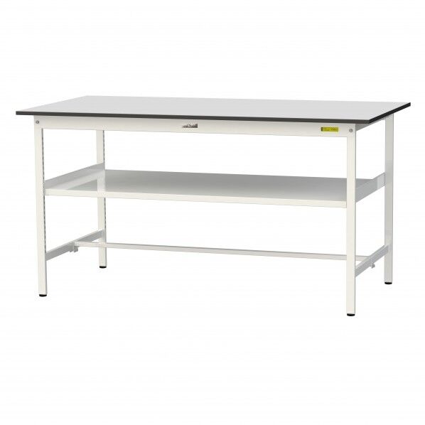 ワークテーブル 固定式 中間棚板付