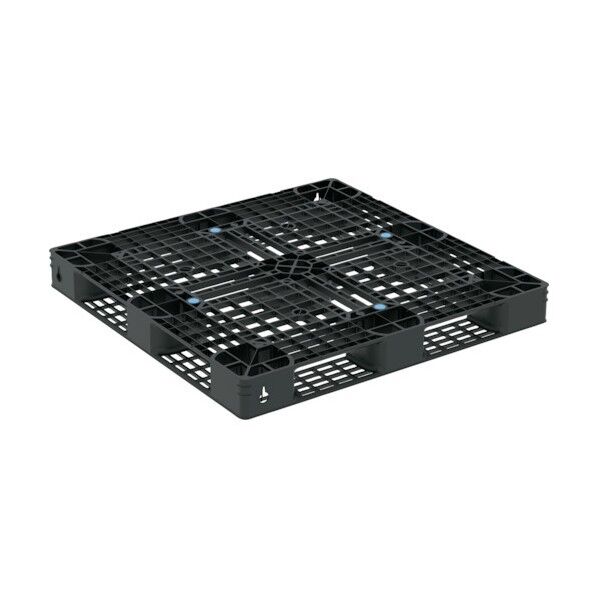 リサイクルプラスチックパレット 812332 D4ー1111ー17 ブラック 81233200BKRCP 1点