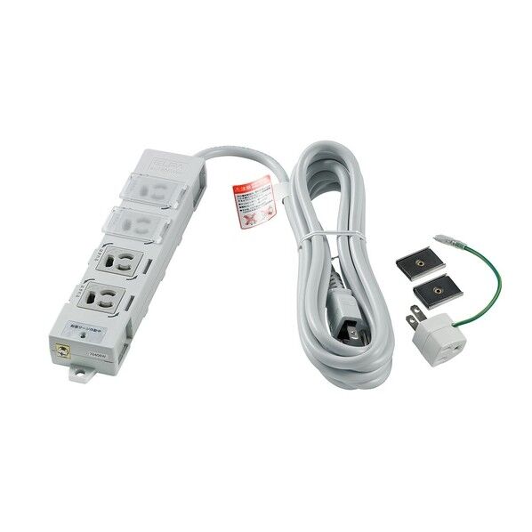 事務所向け電源タップ 抜けどめ AC4個口 雷ガード 3m OAT-JPC43SB 1