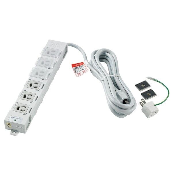 カバー付事務所向けタップ 対雷サージ機能付 3m OAT-JPC63SB 1