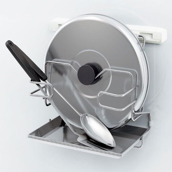 どこでもラック 鍋ふたホルダー MGSKナベフタホルダ(W) 1点