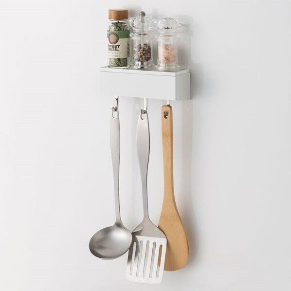 どこでもラック 小物置きS+フック(スクエアタイプ) チャコールグレー MGSKコモノフックS(CG) 1点