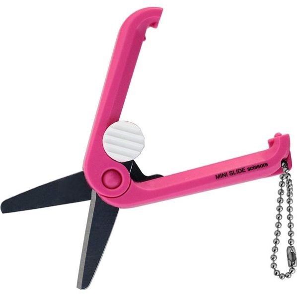 ミニスライドはさみピンク ボールチェーン付 1個