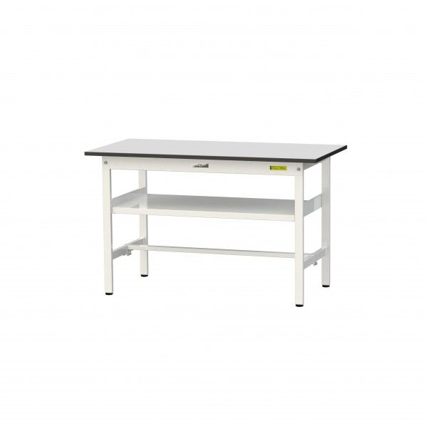 ワークテーブル 固定式 中間棚板付